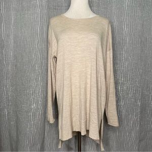Eileen Fisher 100% merino wool hi Lo knit